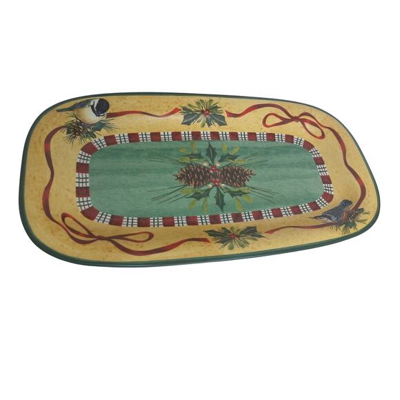 Vintage Lenox Winter Greetings By Catherine McClung Rectangle Platter - Picture 1 of 7